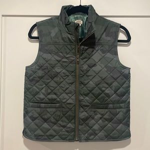 J. Crew Crewcuts camo boys lightweight vest, size 10, never worn